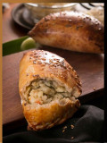 Empanada vegana de palmito com tomate