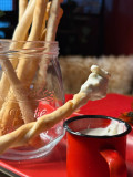 Allungato com molho frio de gorgonzola