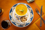 Creme de Raizes com filé mignon